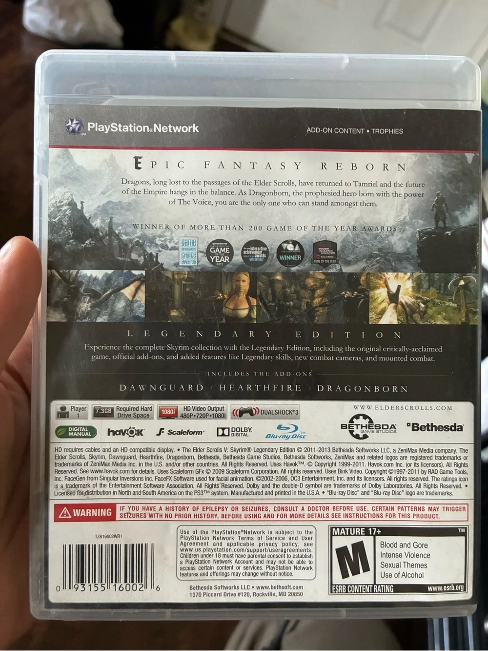 Sony PS3 Skyrim Legendary Edition - Black
